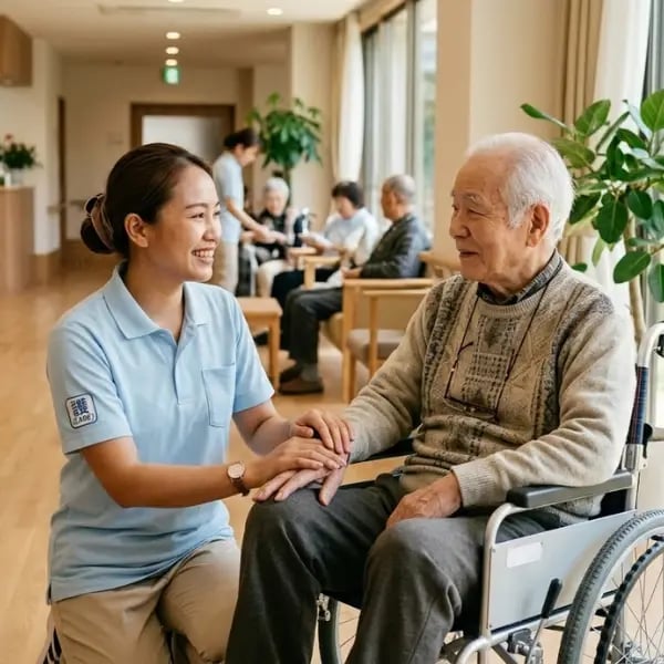 介護施設で活躍する海外人材のイメージ