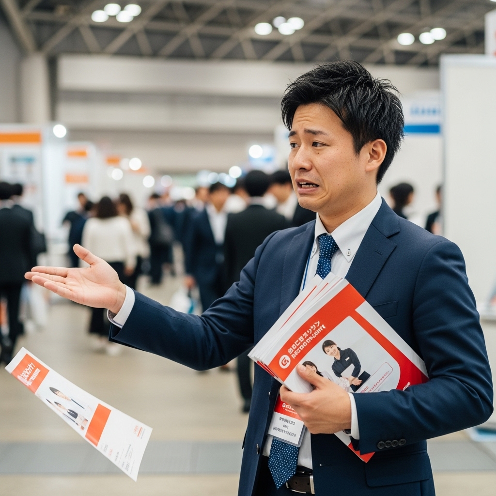 Japanese recruiter works hard Japanese recruiter works hard